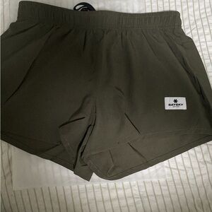 Saysky Women’s Running Pace Shorts Olive Green Size XS